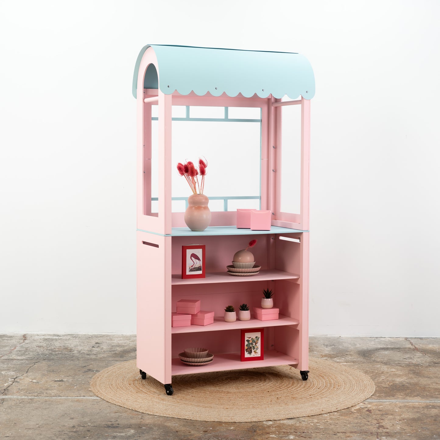 SAMPLE SALE | Pop-up kiosk VC-20-W-ML No. 121 | kolor różowy + turkusowy