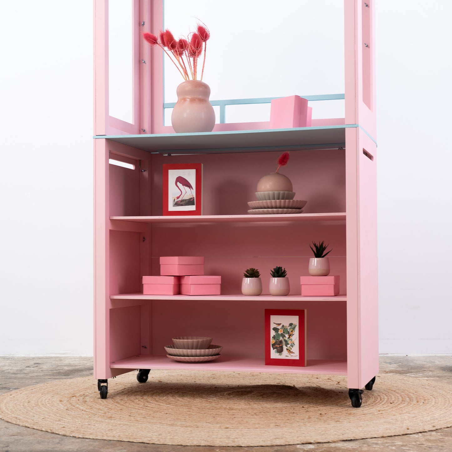 SAMPLE SALE | Pop-up kiosk VC-20-W-ML No. 121 | kolor różowy + turkusowy