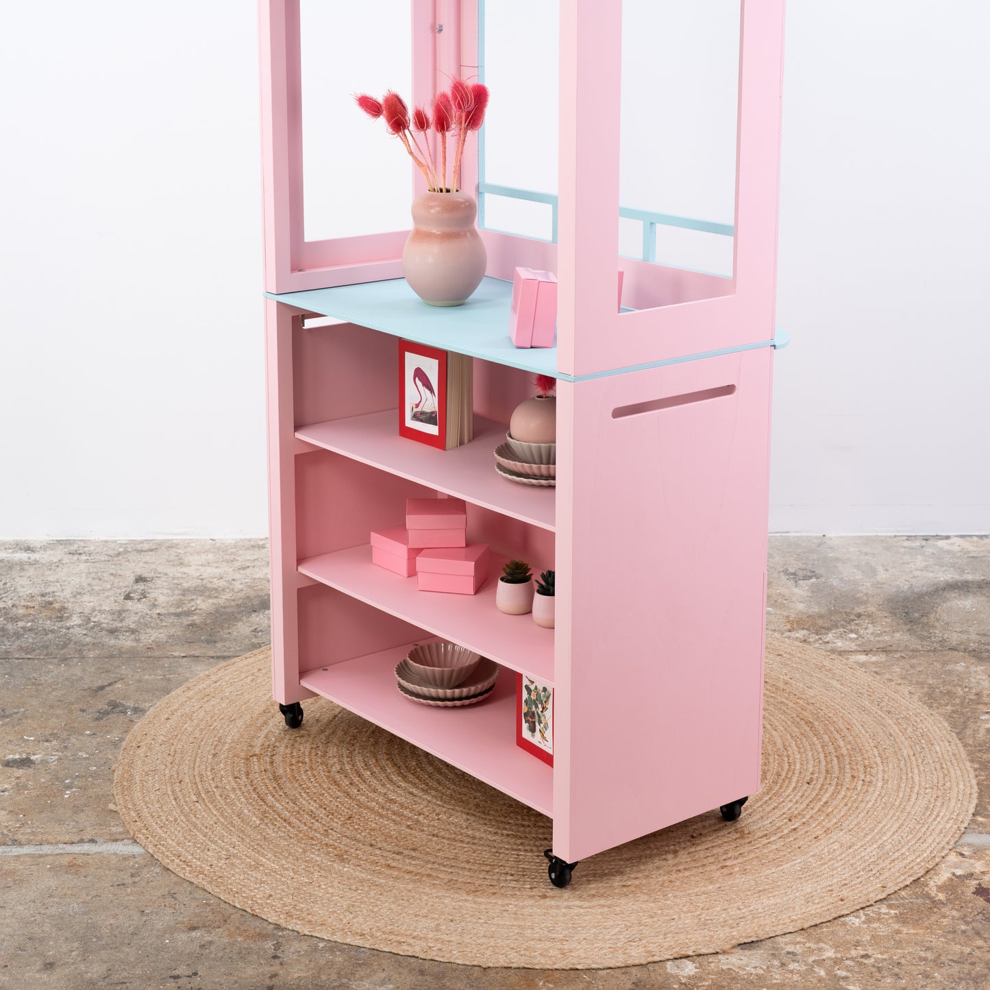 SAMPLE SALE | Pop-up kiosk VC-20-W-ML No. 121 | kolor różowy + turkusowy