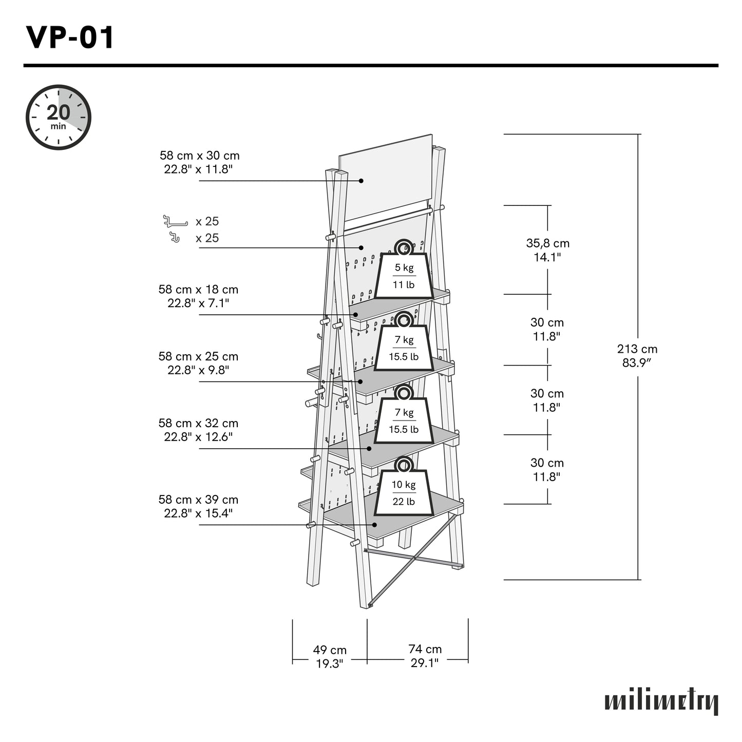 Pegboard VP-01-BL