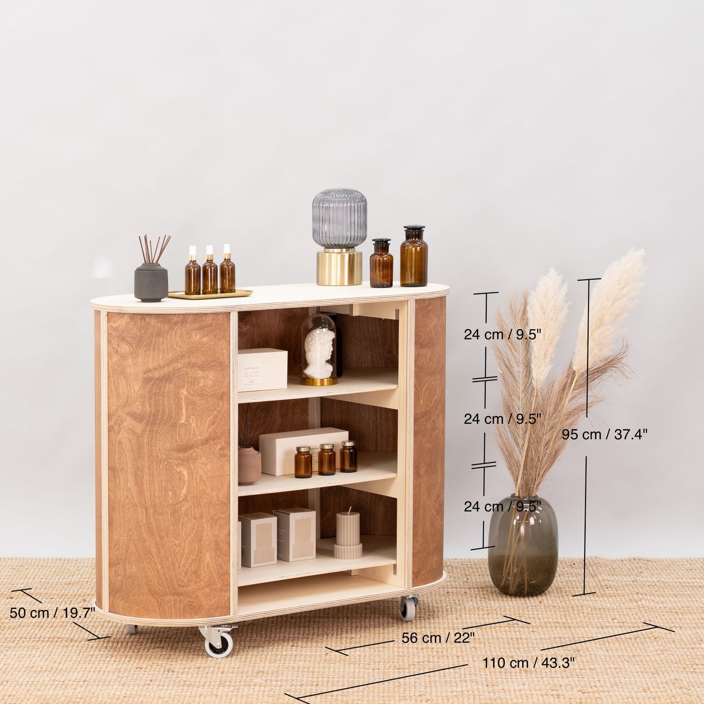 SAMPLE SALE | Lada targowa VC-23-W-ML No. 100 | kolor naturalny + kawowy