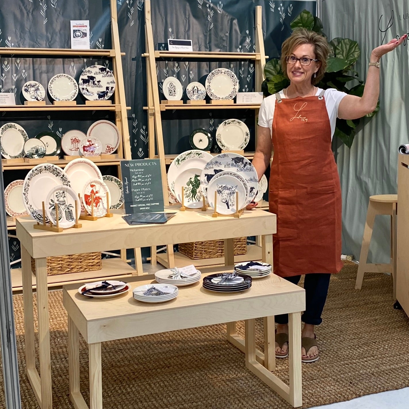 Lovegrass Designs pop up with Milimetry shelvings and tables display