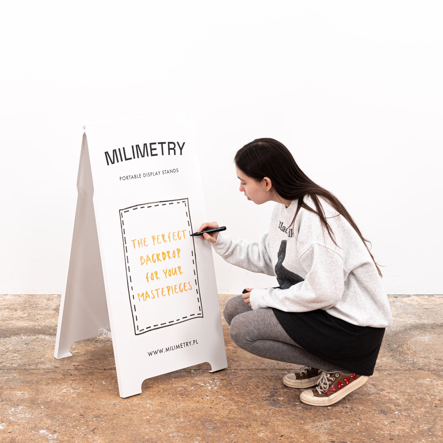 OUTLET | Magnetyczny potykacz reklamowy SB-B-WT | kolor biały