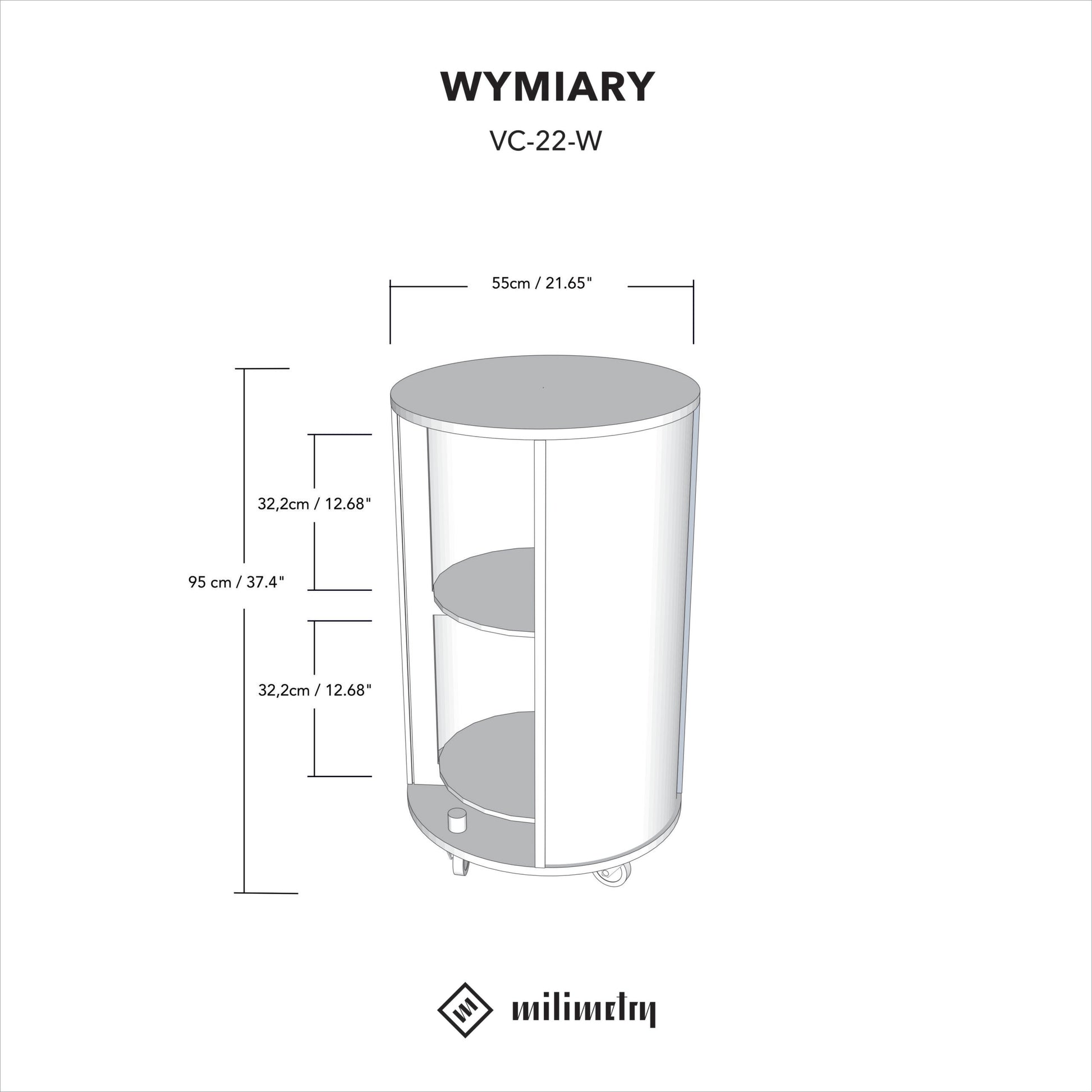 VC-22-W infografika wymiary
